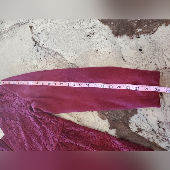 Chico's Red Maple Faux Suede and Lace Jacket - Picture 13 of 16